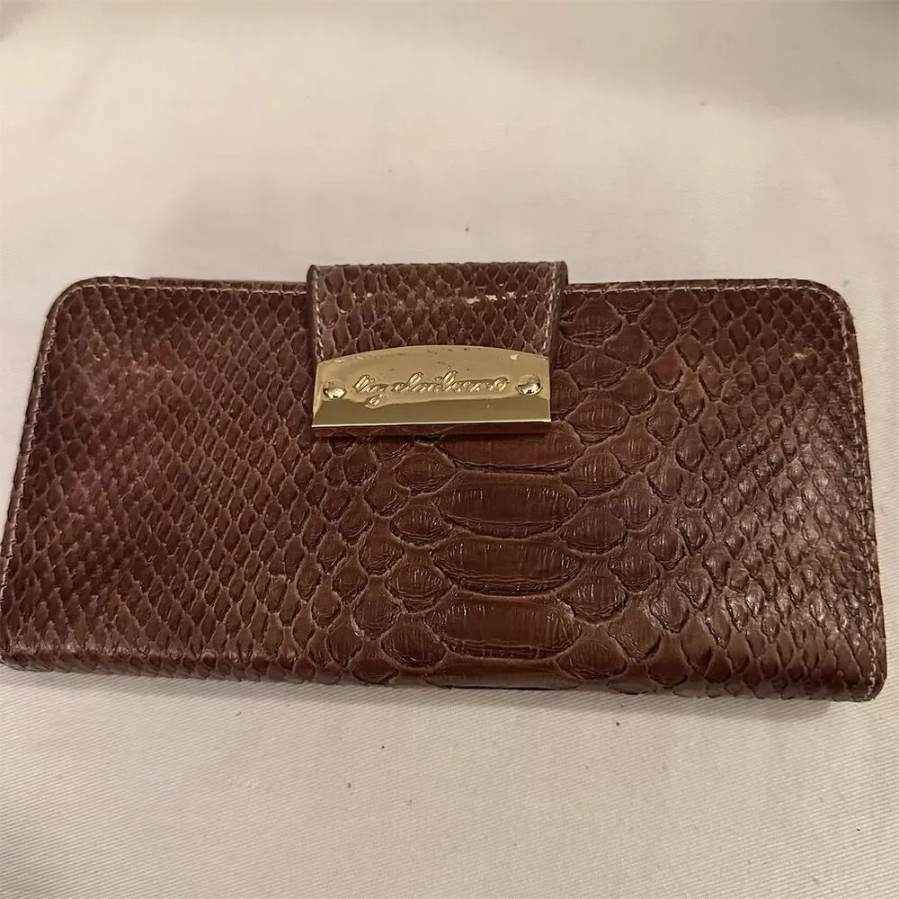 Liz Claiborne Women's Brown Python Animal Print Wallet
